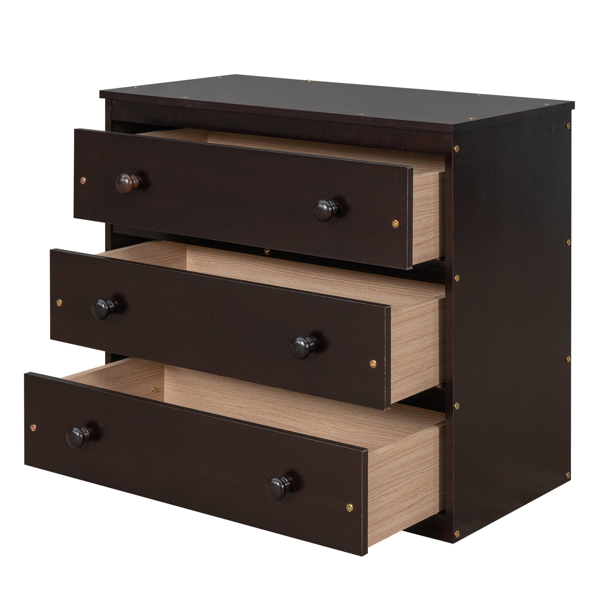Full Loft Bed with Cabinet Espresso