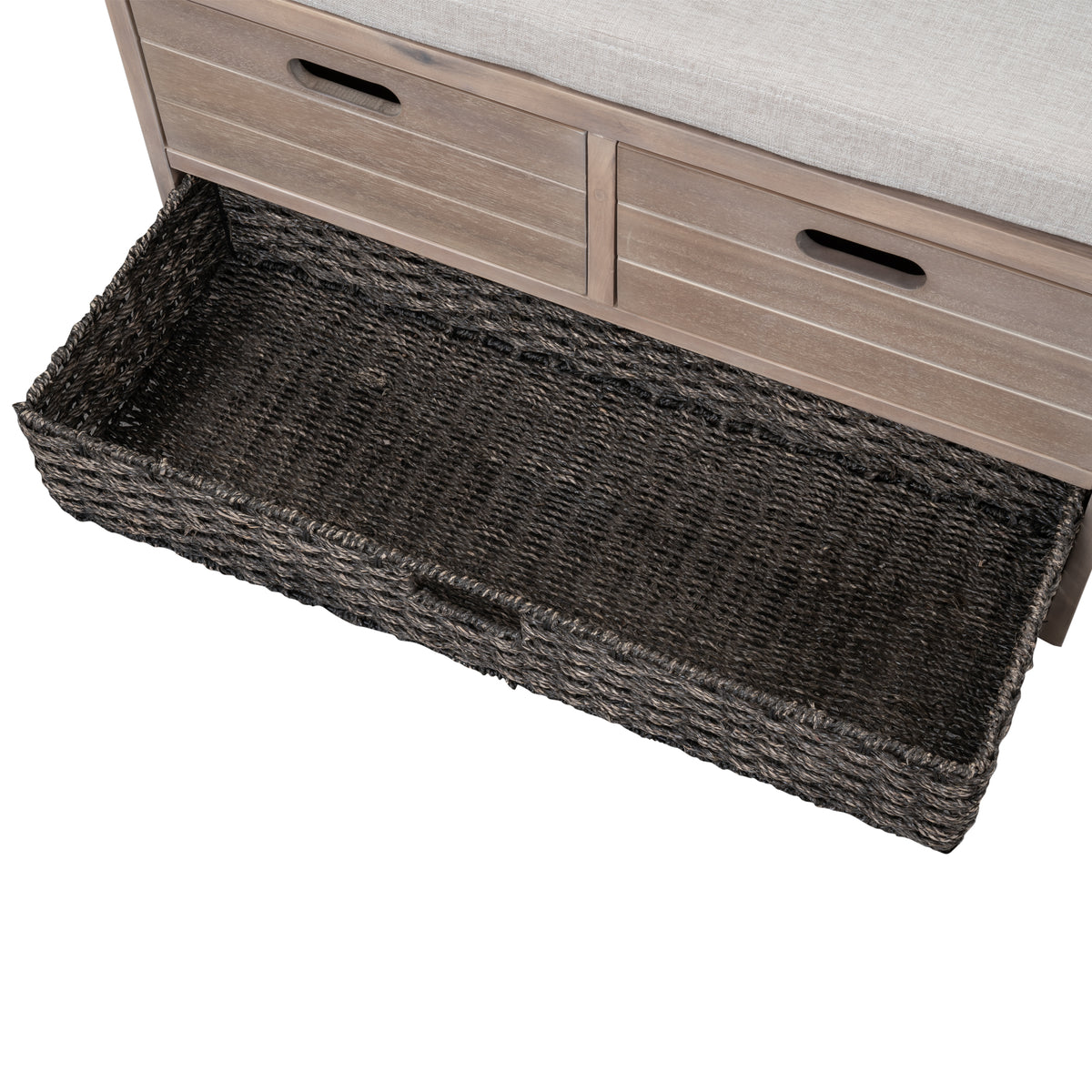 Storage Bench White Washed