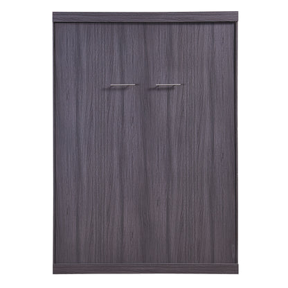 Full Murphy Bed with Wardrobe Gray
