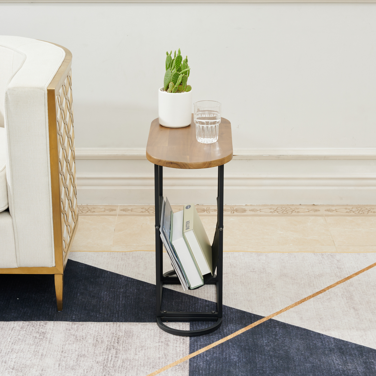 Acacia Wood Side Table Set (2 pcs)