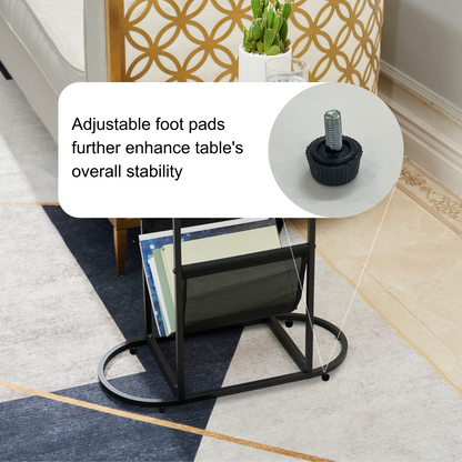 Oval Glass End Tables Set of 2