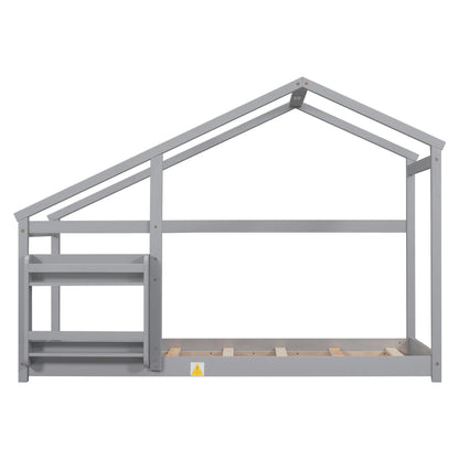 Twin House Bed Grey