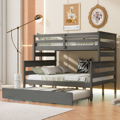 Twin Over Full Bunk Bed Gray