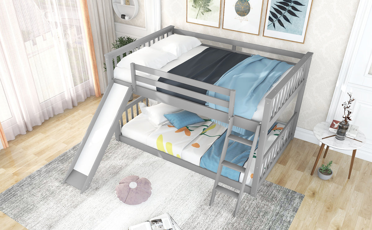 Full Bunk Bed Gray