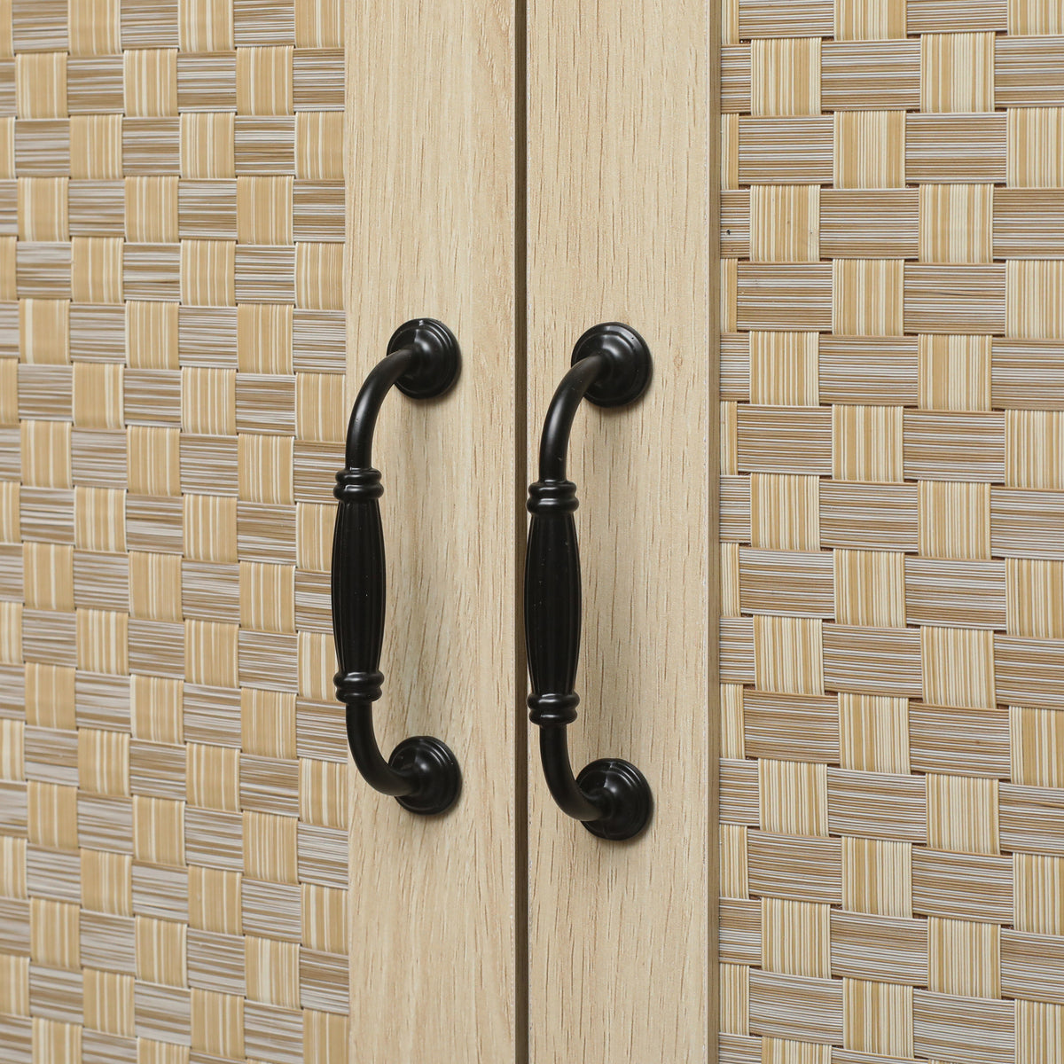 Rattan 4-Door Sideboard Natural