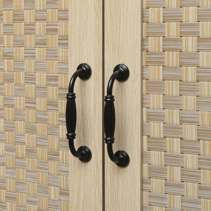 Rattan 4-Door Sideboard Natural