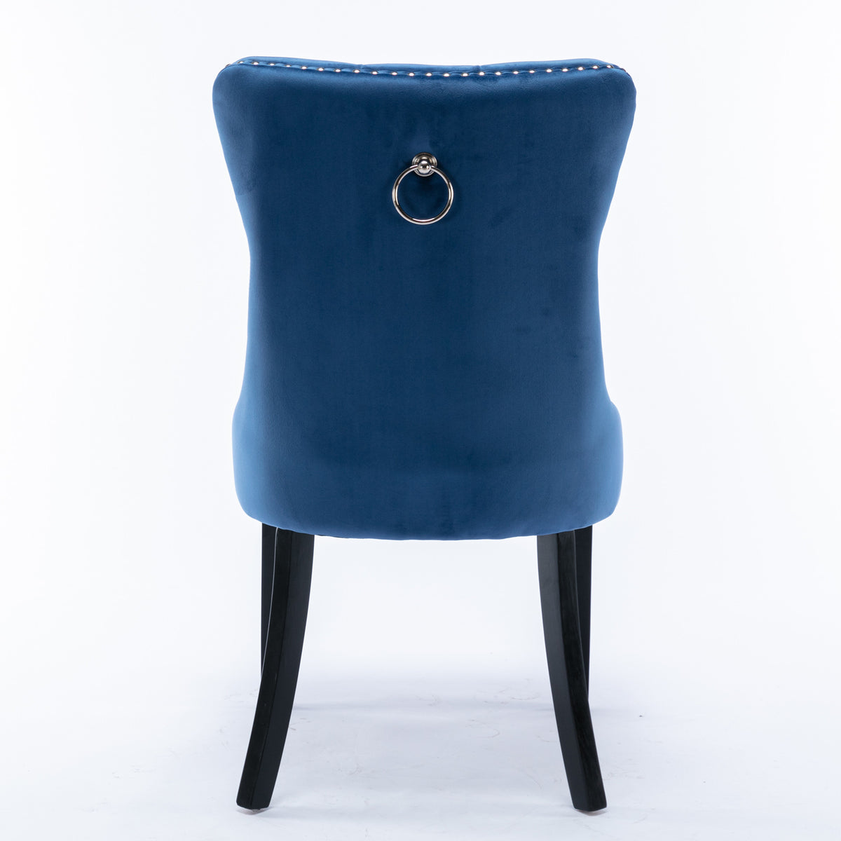 Tufted Velvet Dining Chair Set (2 pcs) – Blue