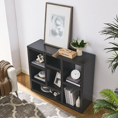 Open Wooden Storage Cabinet – 7-Cube Organizer