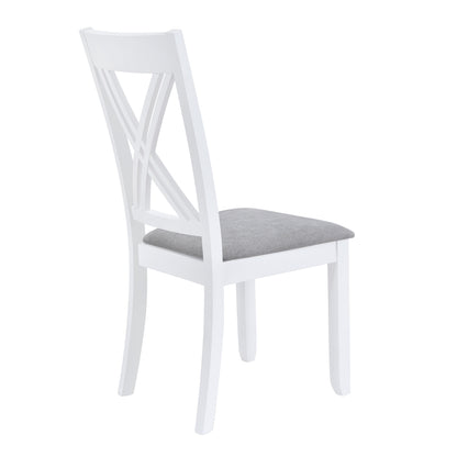 Rustic 5-Piece Dining Set with X-Back Chairs