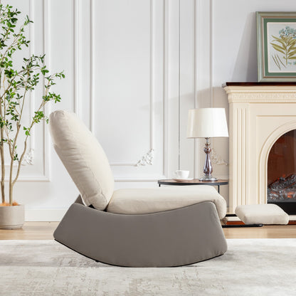 Modern Recliner Chair with Footrest Gray