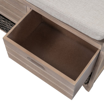 Storage Bench White Washed