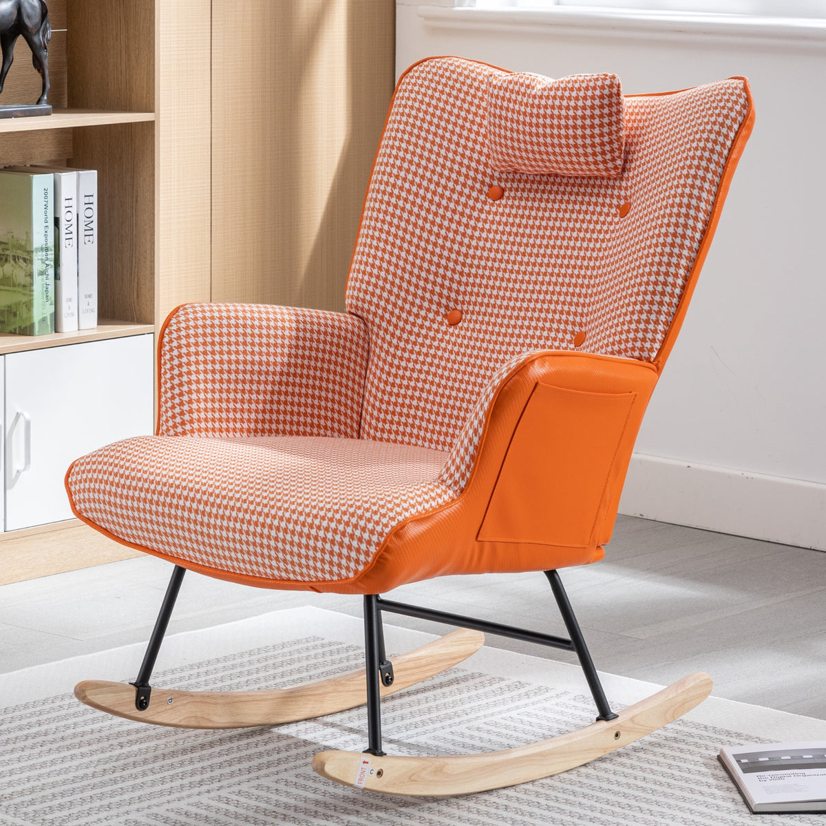Plush Teddy Rocking Chair – Beige