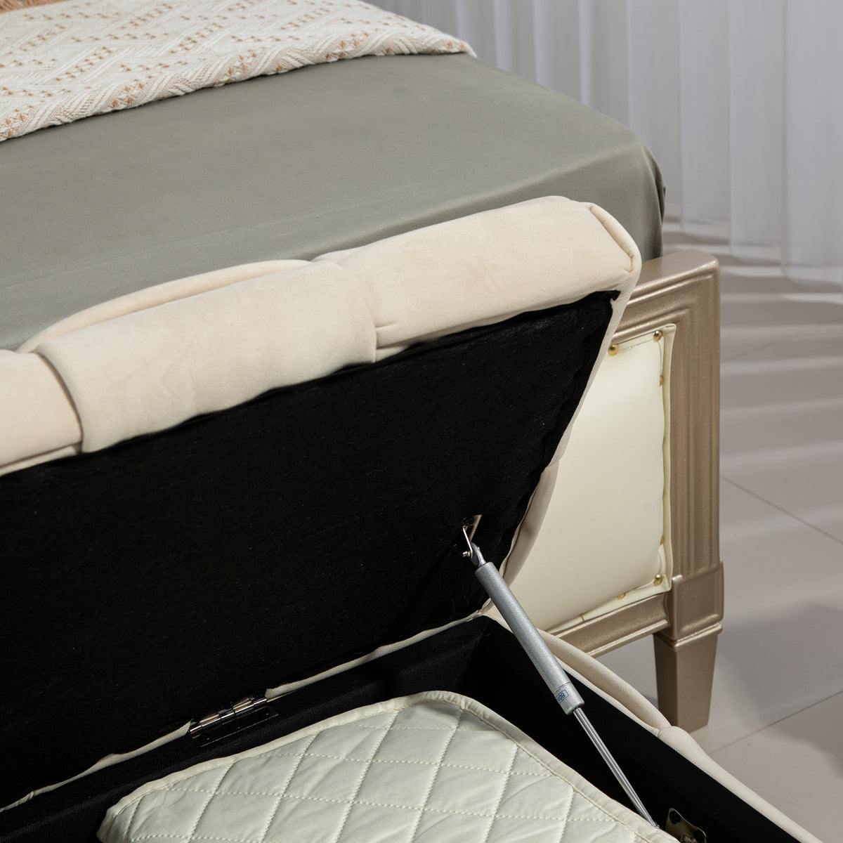 Ottoman Stool Beige