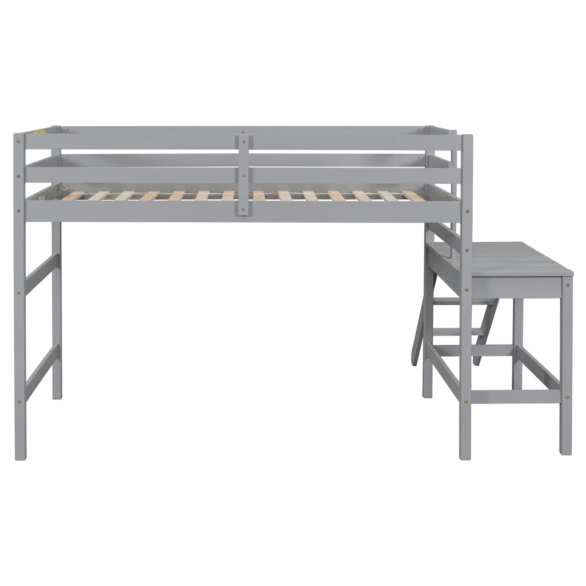 Twin Loft Bed Gray