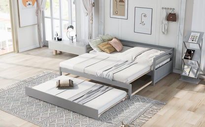 Twin or Double Trundle Daybed Gray