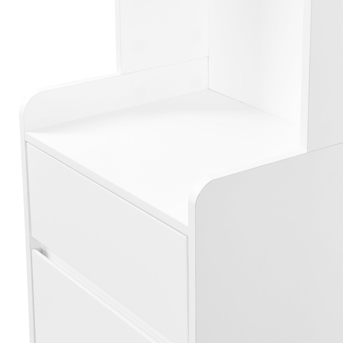 Hall Tree Shoe Cabinet – White Finish