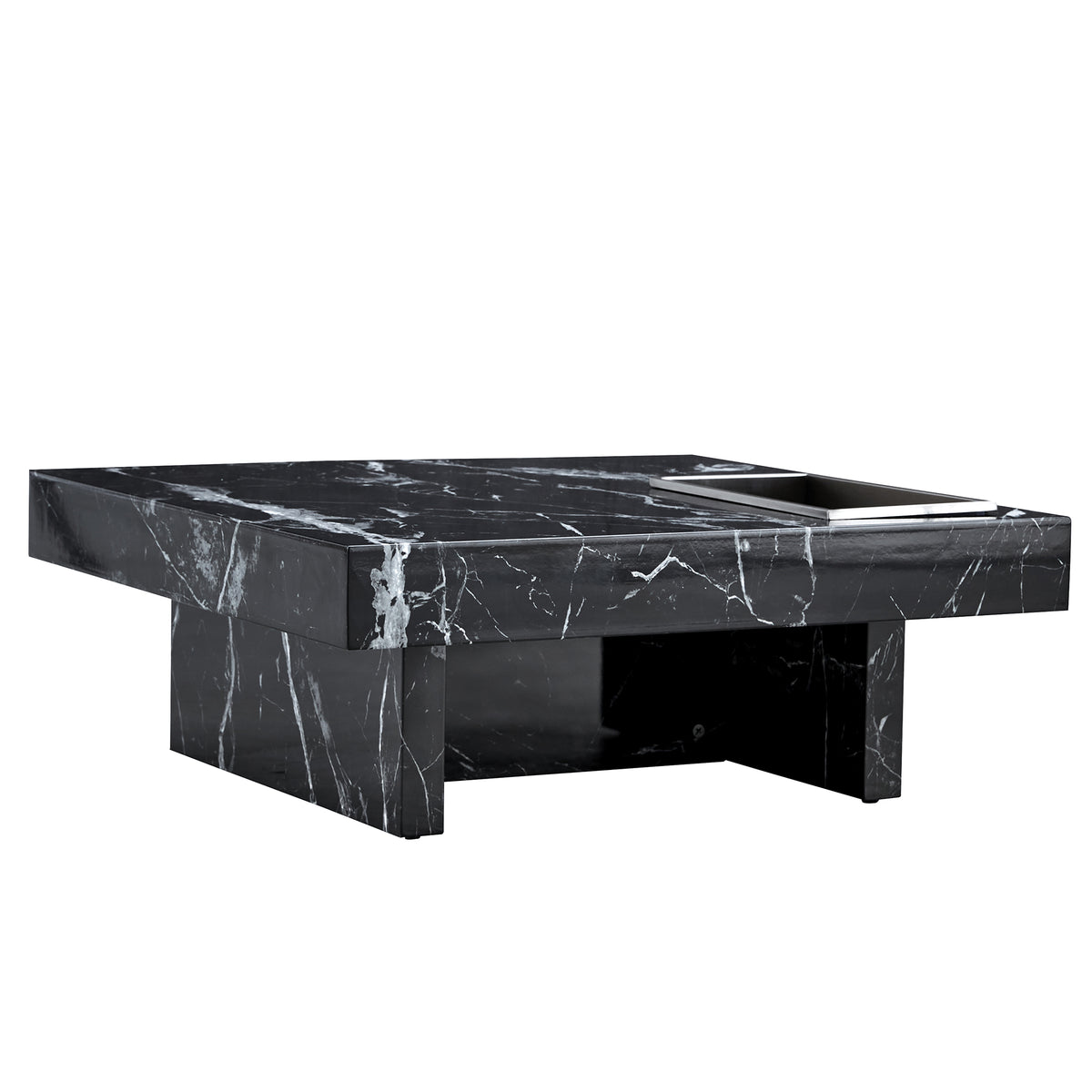 Black Pattern Modern Coffee Table