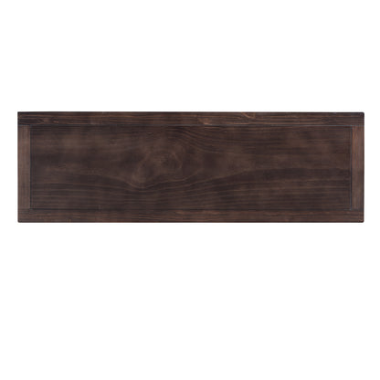Retro Console Table with Shelves Navy Espresso