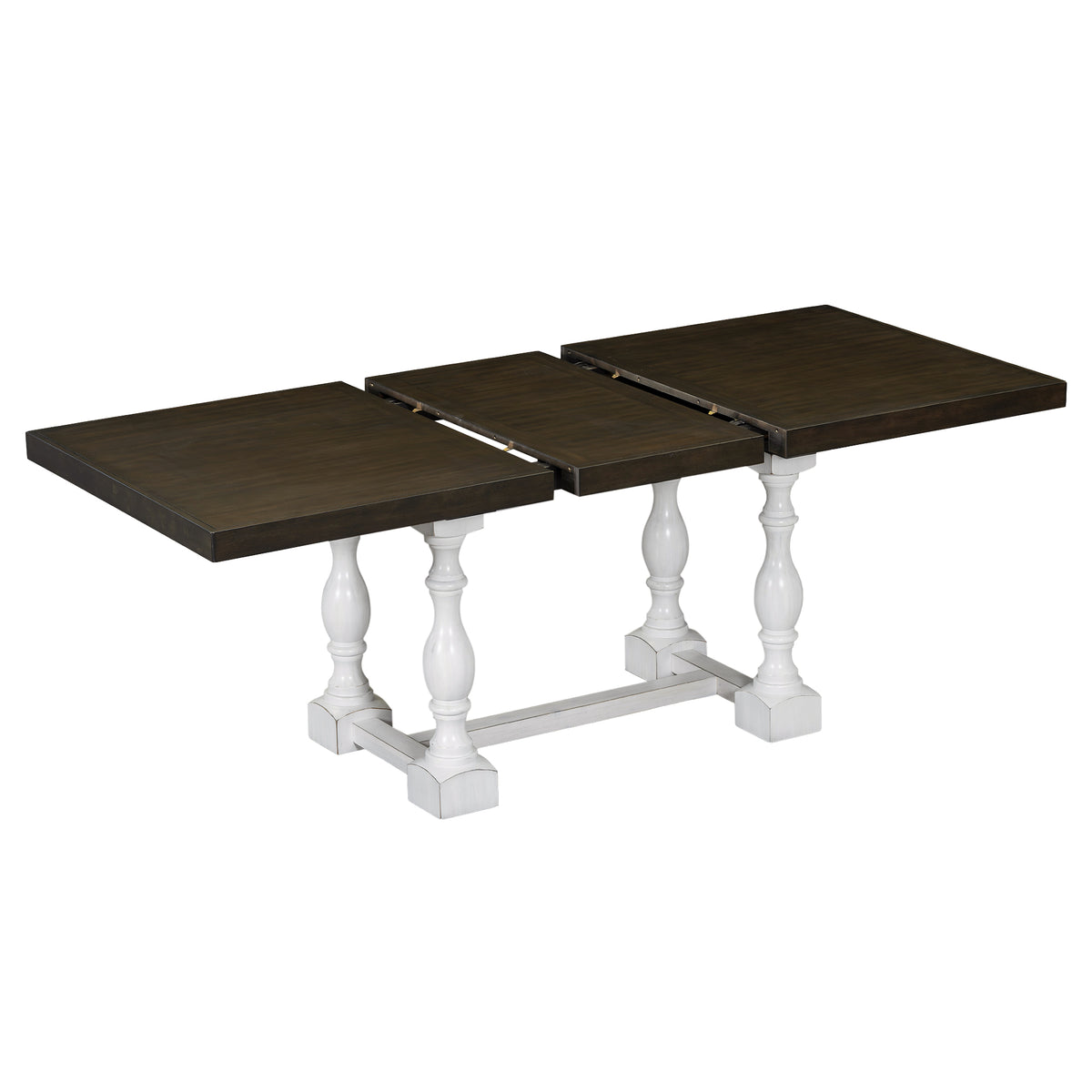 6-Piece Extendable Dining Set Distressed White