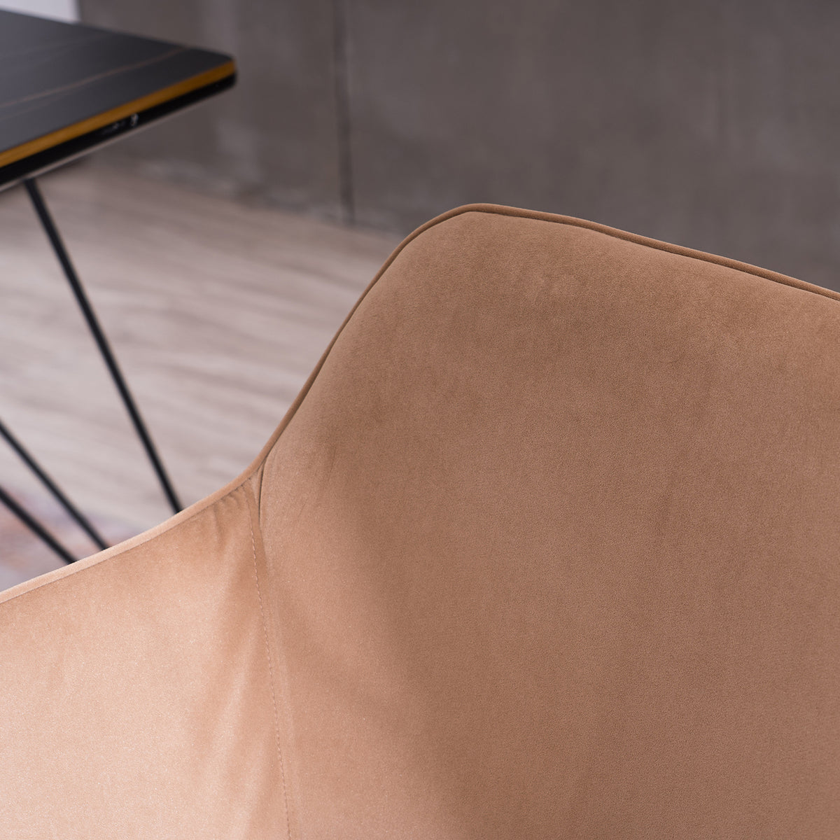 Velvet Executive Swivel Office Chair – Coffee Brown