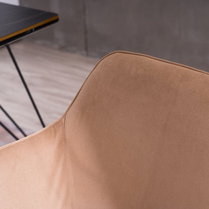 Velvet Executive Swivel Office Chair – Coffee Brown