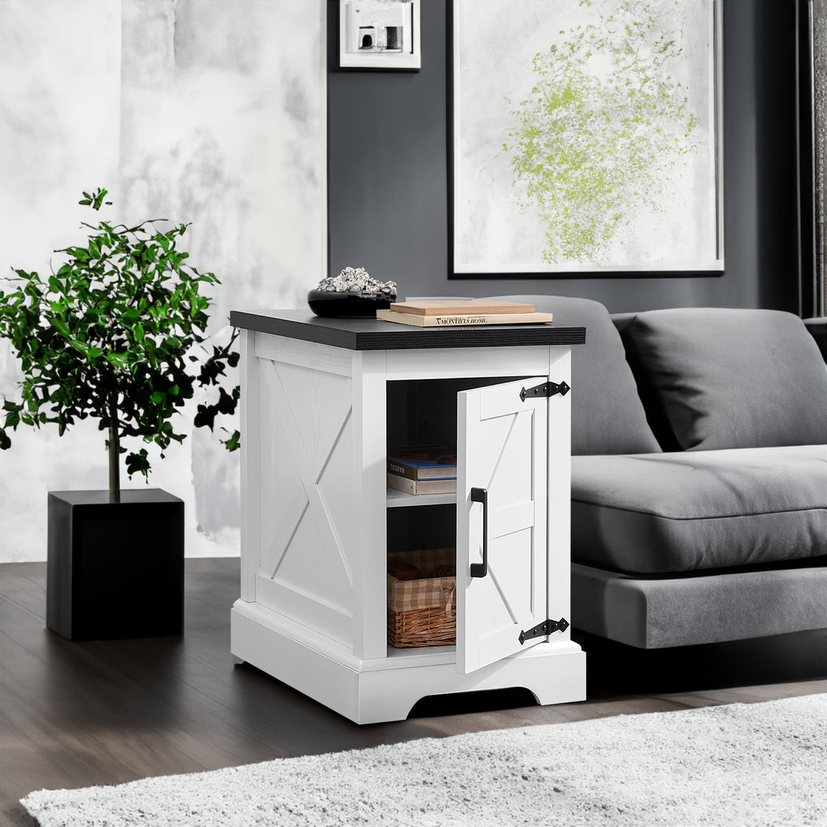 Farmhouse Nightstand – Natural Pine Finish