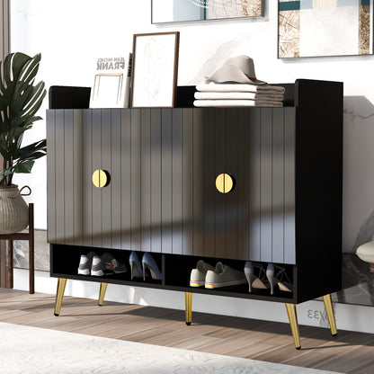 U-Can 11-Layer Wooden Shoe Cabinet with Adjustable Shelves