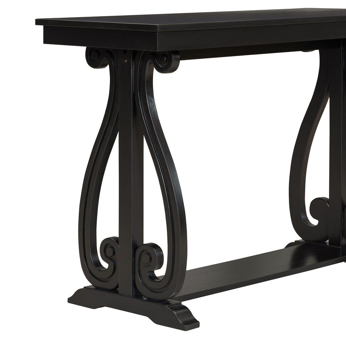 Rustic Console Table Black