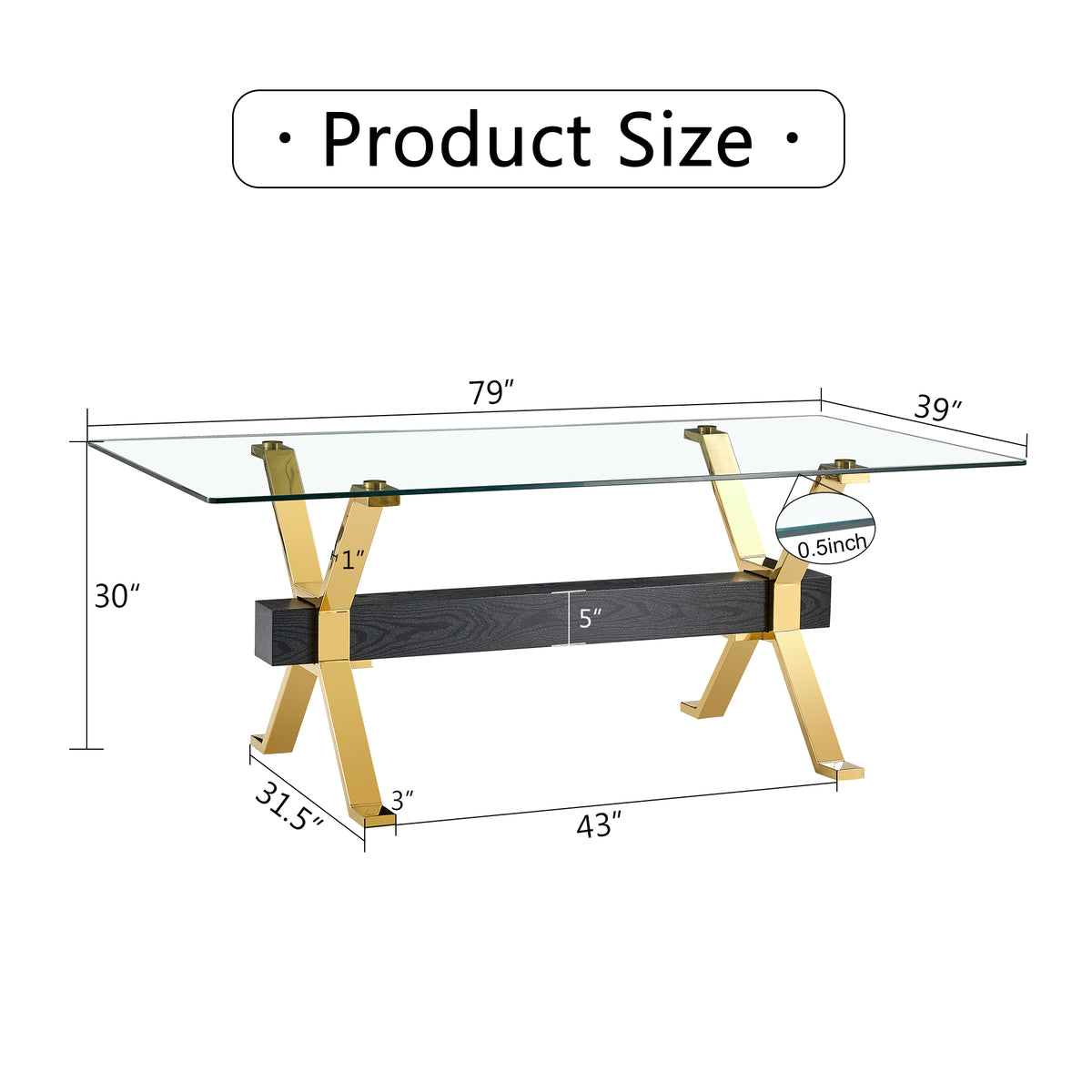 Tempered Glass Dining Table