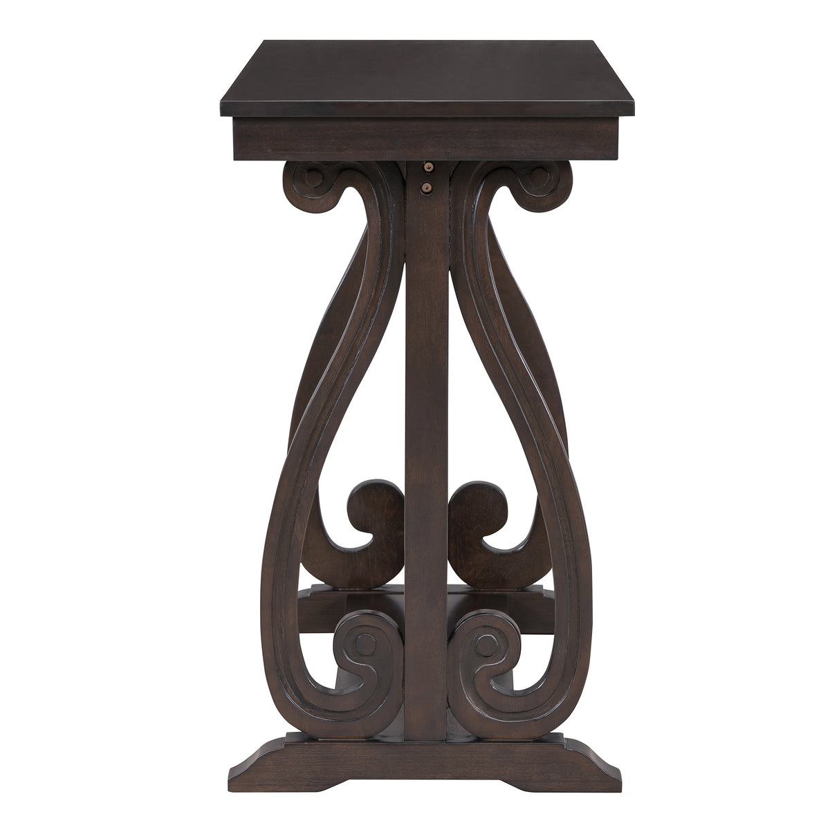 Rustic 48” Wood Console Table – Espresso