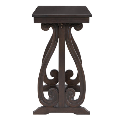 Rustic 48” Wood Console Table – Espresso