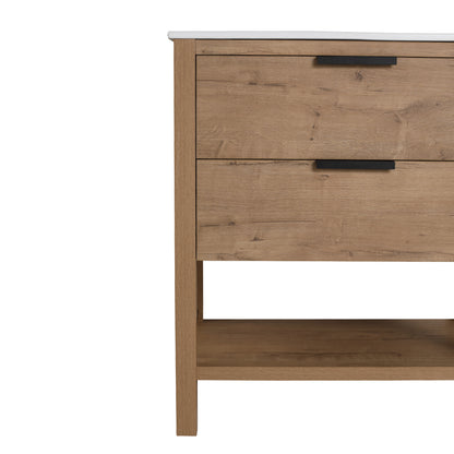 30-Inch Vanity with 2 Drawers White Finish