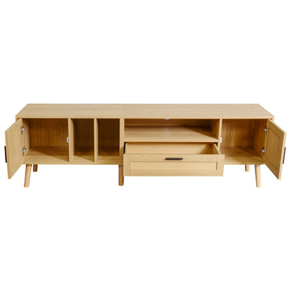 Rattan TV Console – Natural Brown