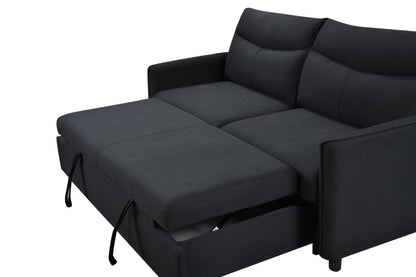 Convertible Sofa Bed with Pullout Black