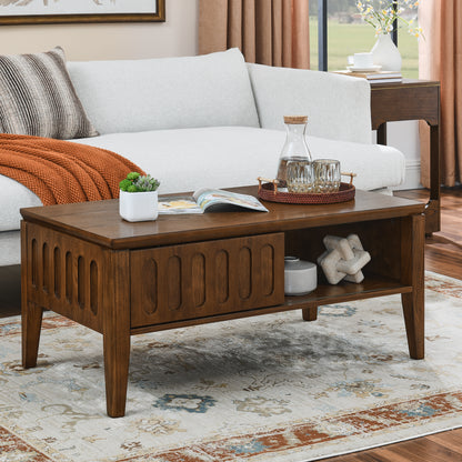 Vintage Flute Coffee Table – Farmhouse Wood