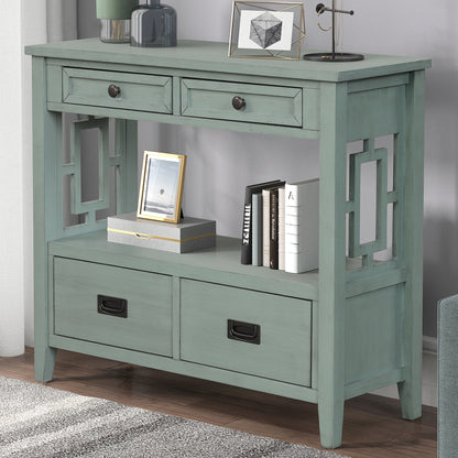 Farmhouse Console Table Blue
