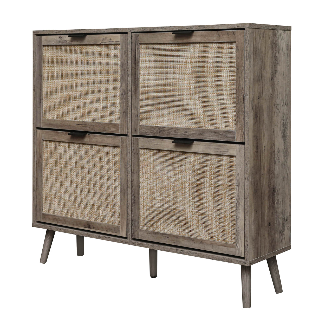 4-Door Entryway Shoe Storage Cabinet White