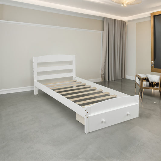 Twin Platform Bed White