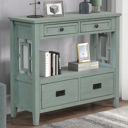 Farmhouse Console Table Blue
