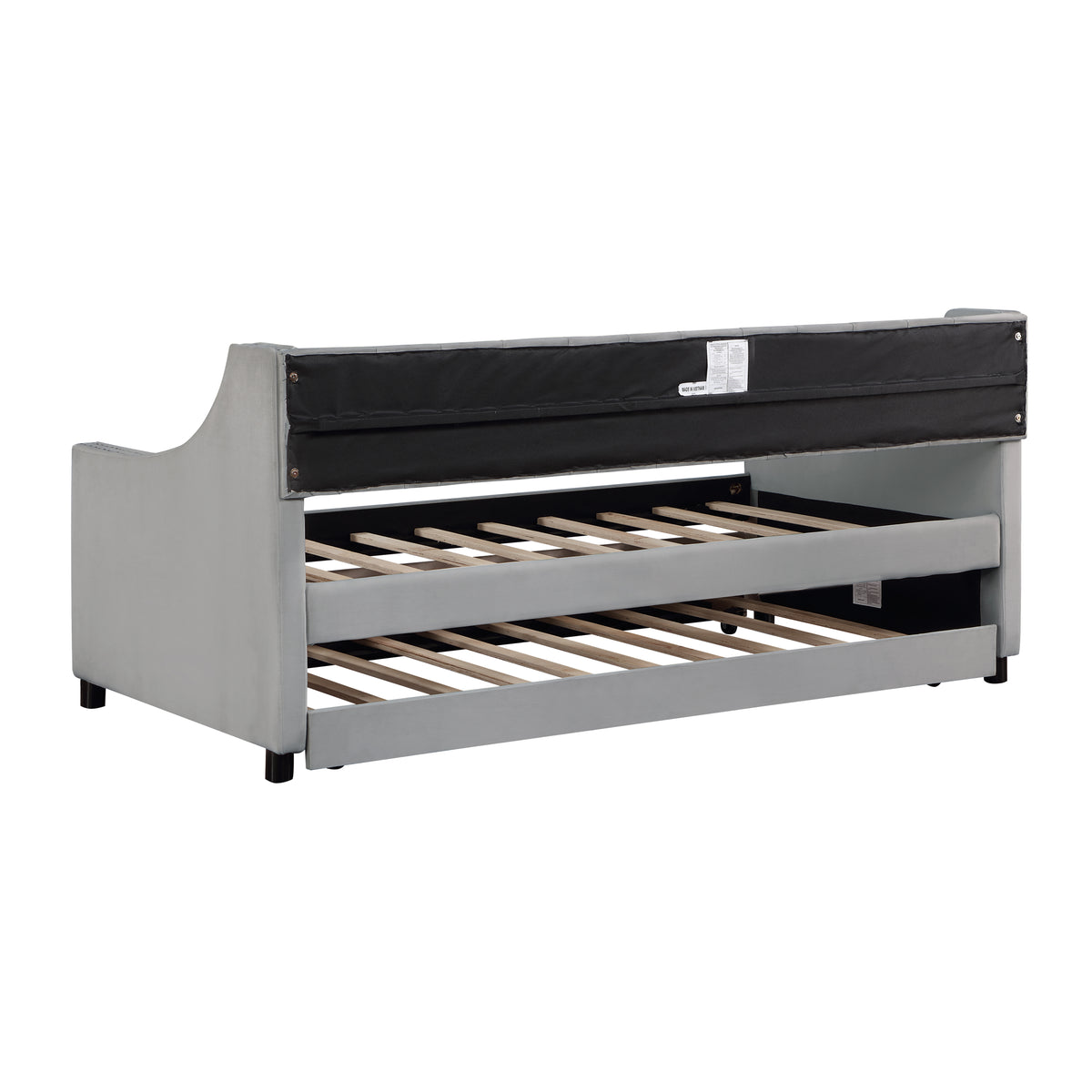 Tufted Twin Daybed with Trundle Beige