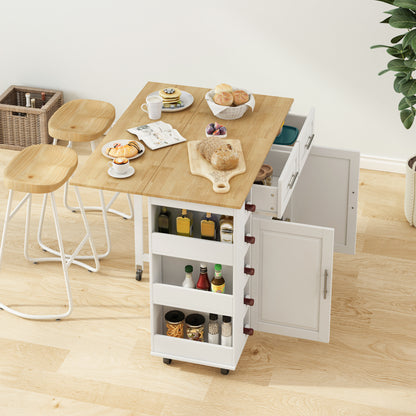 Kitchen Island Cart Brown