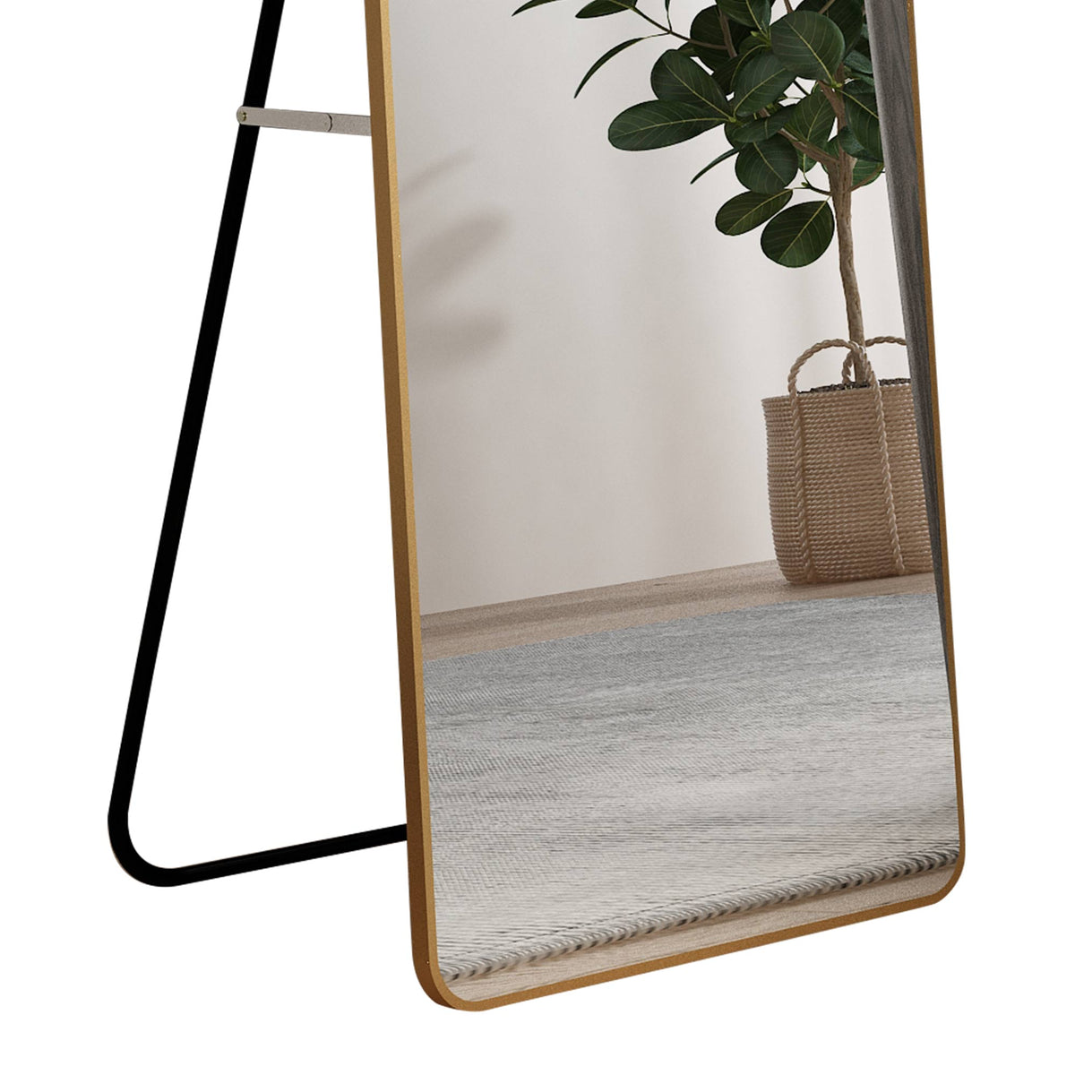 Full-Length Aluminum Alloy Wall Mirror Arched Frame