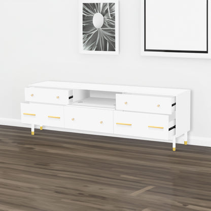 Modern TV Stand for 75-Inch Screens Black