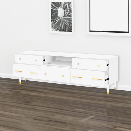 Modern TV Stand for 75-Inch Screens Black