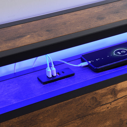 LED Storage Bed Grey