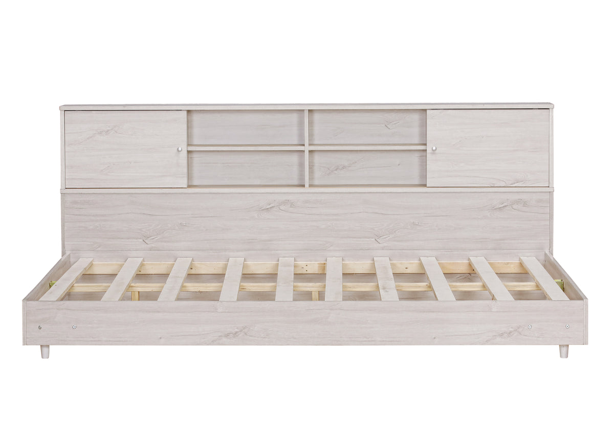 Full Daybed Frame with Bookcases Oak