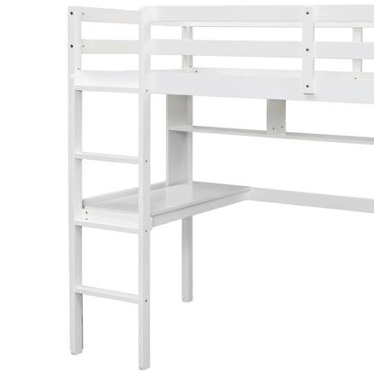 Twin Loft Bed White