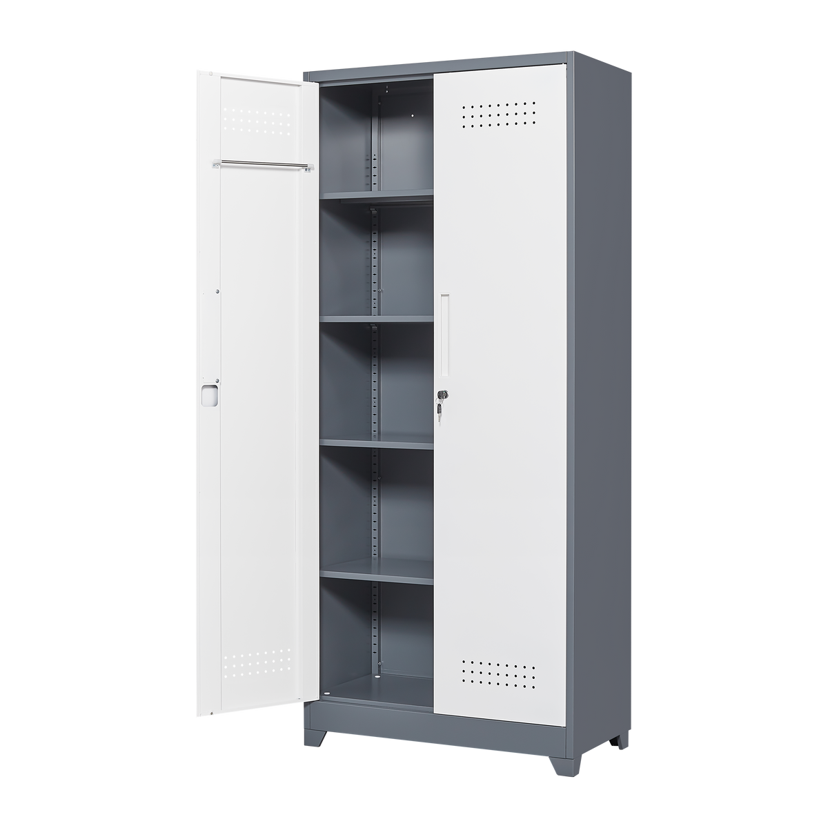 Industrial Metal Storage Cabinet with Lockable Doors