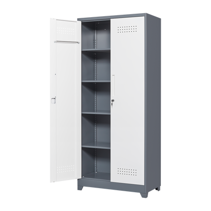 Industrial Metal Storage Cabinet with Lockable Doors