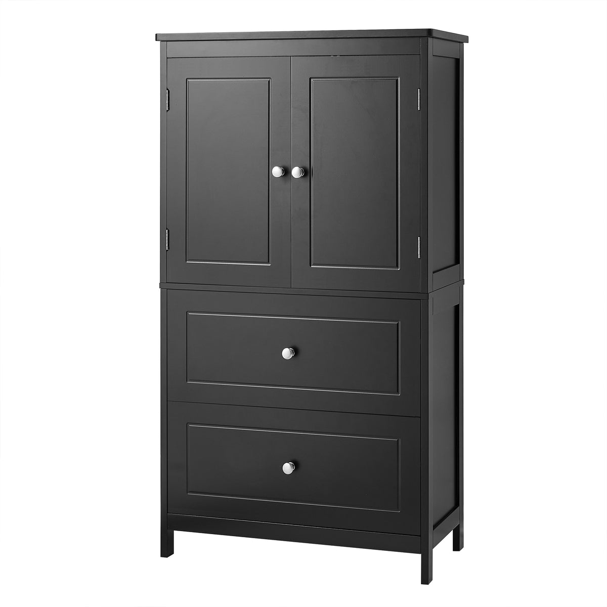 Black Bathroom Storage Cabinet with Drawers